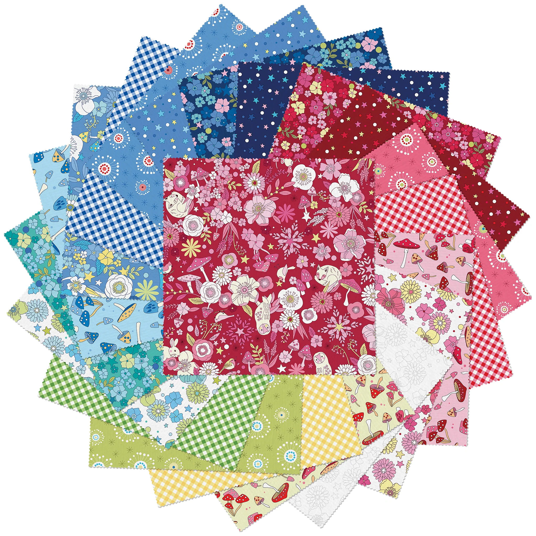 Tiny Secrets Fabric Collection - Hidden Garden Red - Image 5