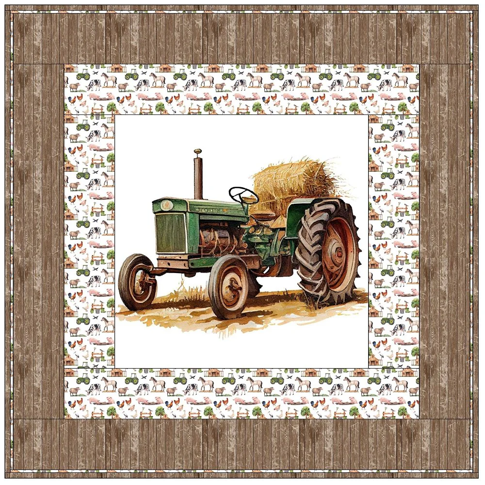 Tractor Hay Day Wall Hanging 42" x 42" - Image 2