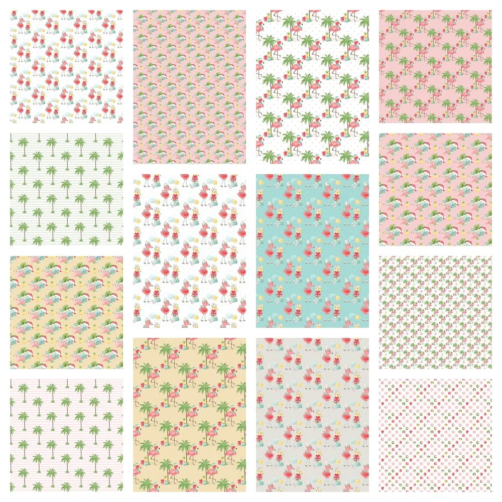 Tropical Christmas Fat Quarter Bundle - 14 Pieces