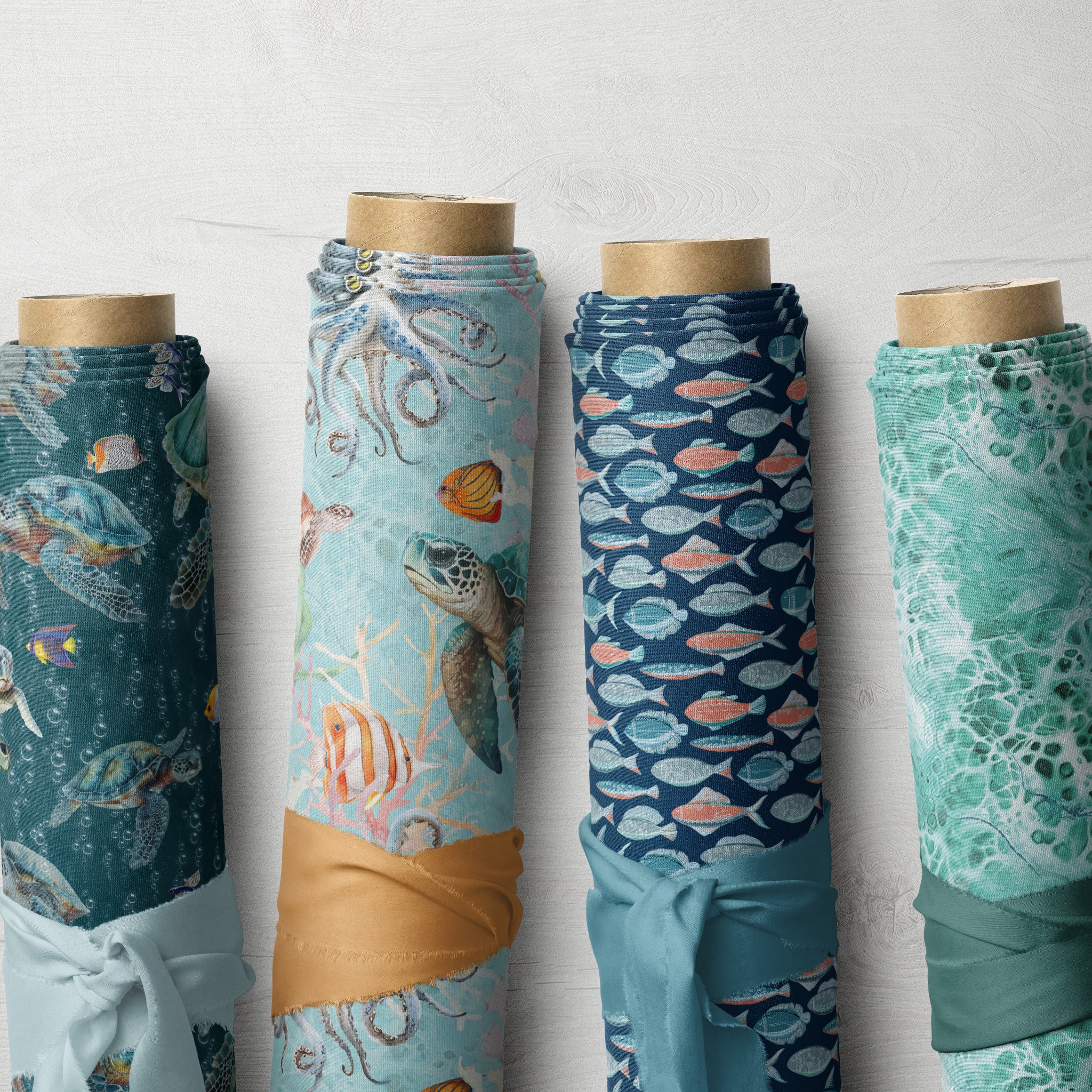 Under The Sea Fabric Collection - Ocean Turquoise - Image 5