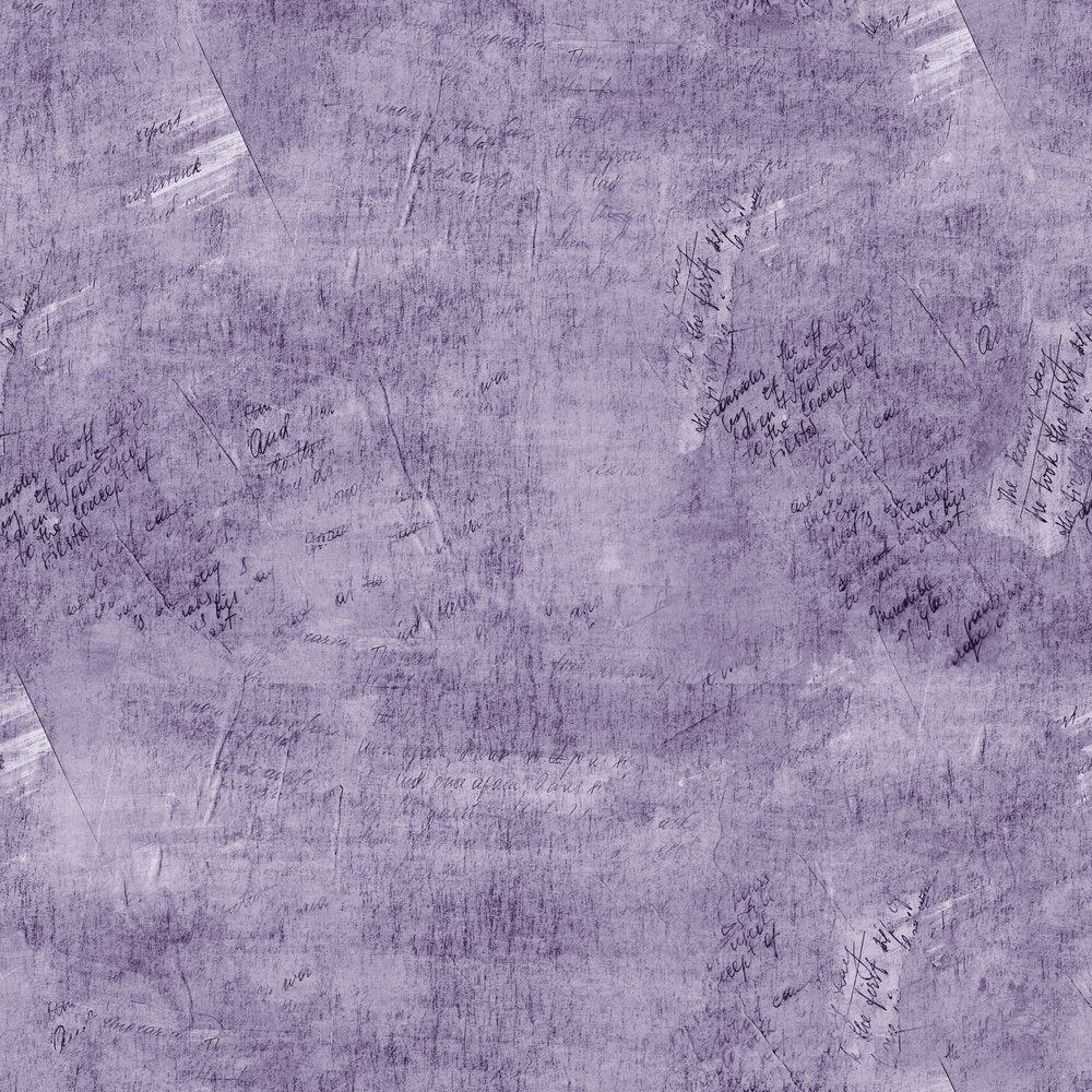 Vintage Script Fabric - Fading Horizon