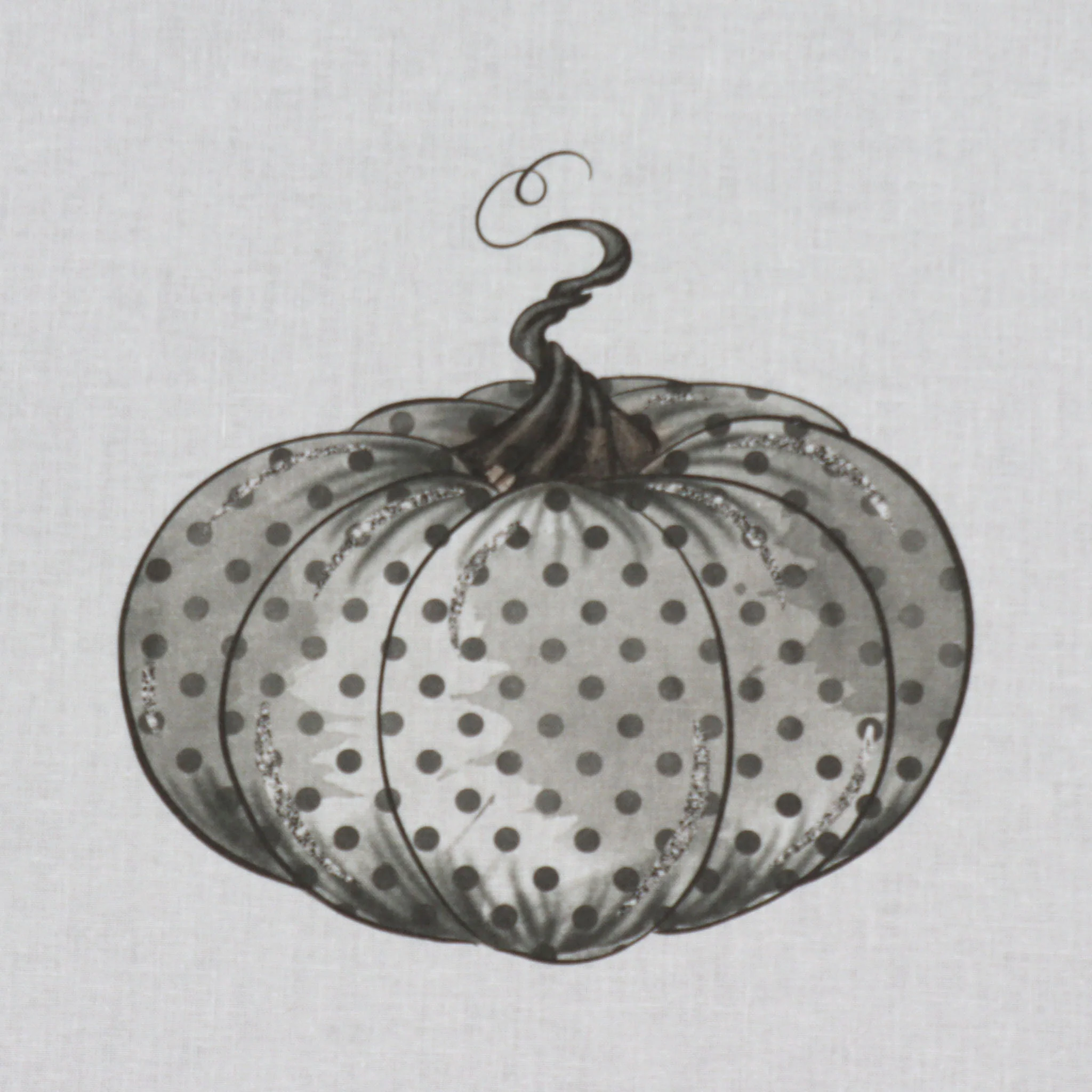 Vintage Trick or Treat Pumpkin Gray Fabric Panel