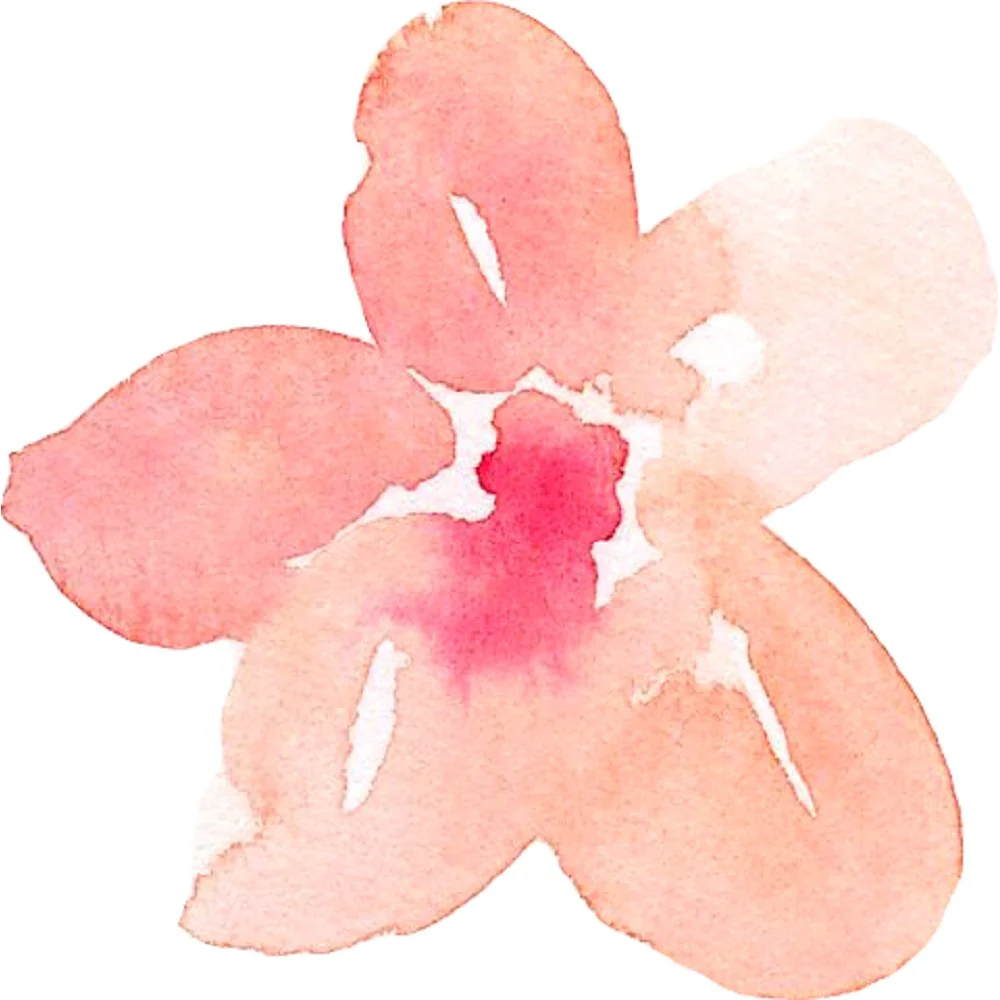 Watercolor Cherry Blossom Fabric Panel - Pink