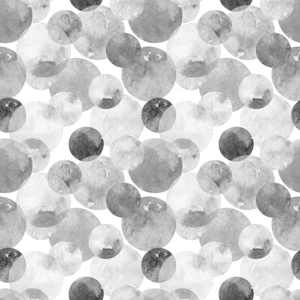 Watercolor Dots Fabric - Grey