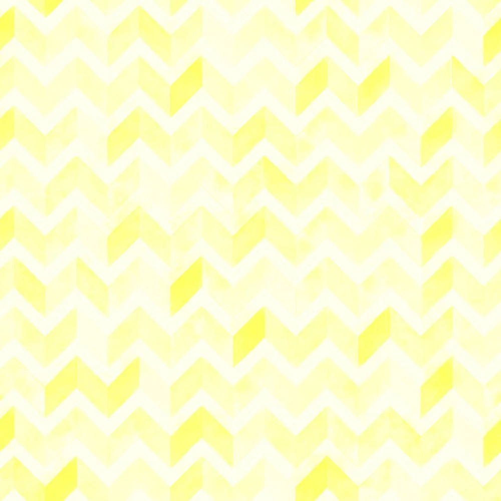 Watercolor Zigzag Fabric - Lemonhead Yellow