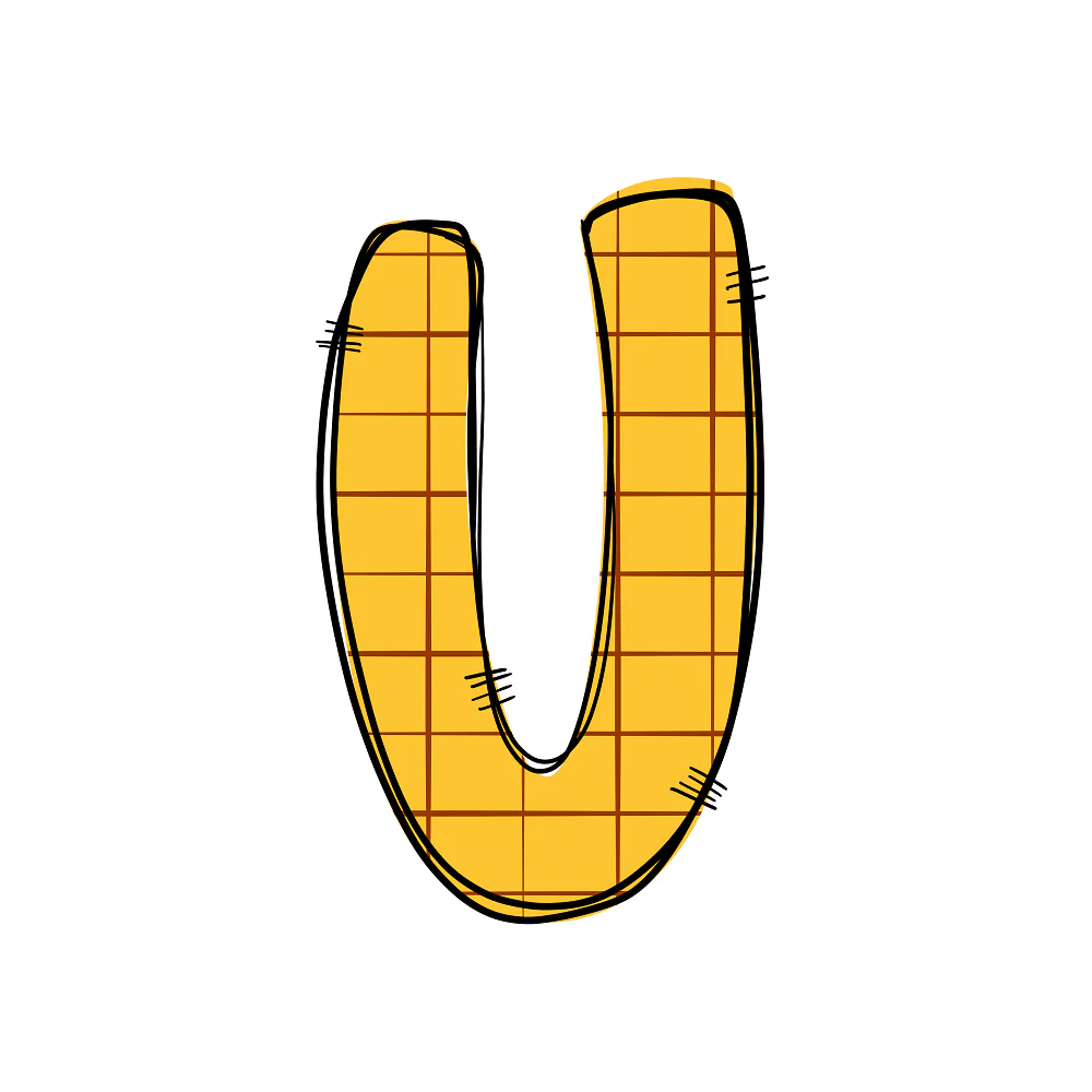 Western Cowboy ''U'' Plaid Fabric Panel