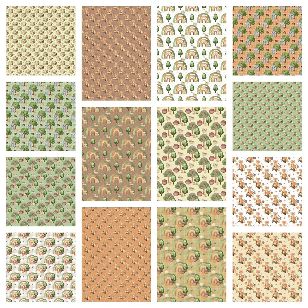 Woodland Animals Fat Eighth Bundle - 14 Pieces